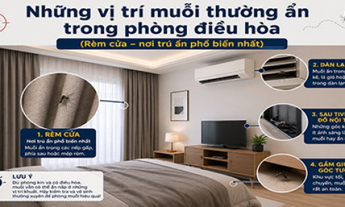 Diệt Muỗi Trong Phòng Điều Hòa Vì Sao Phun Thuốc Vẫn Không Hết?